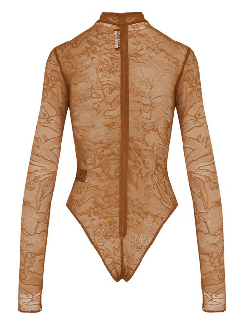 Floral bodysuit DAVID KOMA | PF25DK93BSBROWN